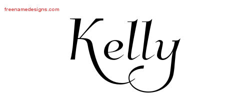 Elegant Name Tattoo Designs Kelly Free Graphic