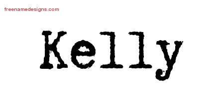 Typewriter Name Tattoo Designs Kelly Free Download
