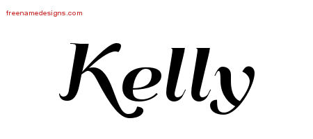 Art Deco Name Tattoo Designs Kelly Printable