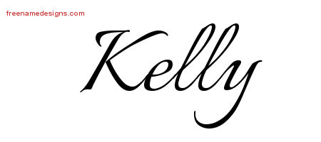 Calligraphic Name Tattoo Designs Kelly Free Graphic