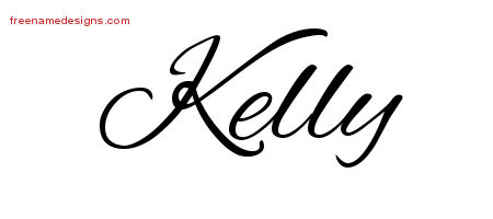 Cursive Name Tattoo Designs Kelly Free Graphic