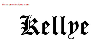 Blackletter Name Tattoo Designs Kellye Graphic Download