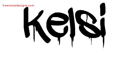 Graffiti Name Tattoo Designs Kelsi Free Lettering