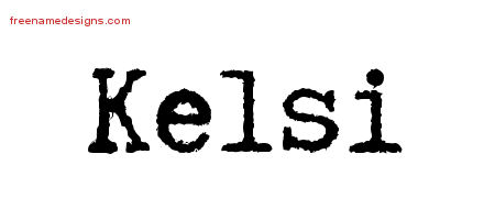 Typewriter Name Tattoo Designs Kelsi Free Download