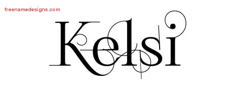 Decorated Name Tattoo Designs Kelsi Free