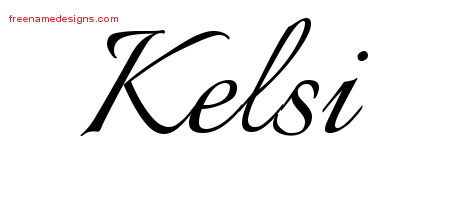 Calligraphic Name Tattoo Designs Kelsi Download Free