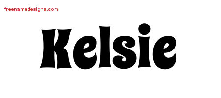 Groovy Name Tattoo Designs Kelsie Free Lettering