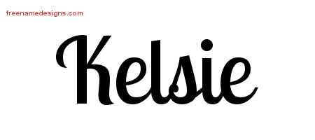 Handwritten Name Tattoo Designs Kelsie Free Download