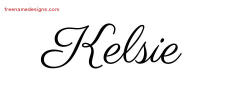 Classic Name Tattoo Designs Kelsie Graphic Download