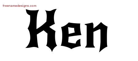 Gothic Name Tattoo Designs Ken Download Free