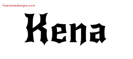 Gothic Name Tattoo Designs Kena Free Graphic