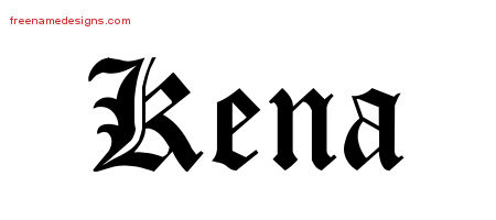 Blackletter Name Tattoo Designs Kena Graphic Download
