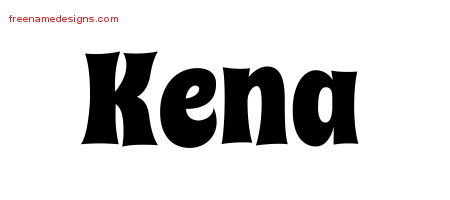 Groovy Name Tattoo Designs Kena Free Lettering