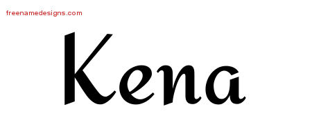 Calligraphic Stylish Name Tattoo Designs Kena Download Free