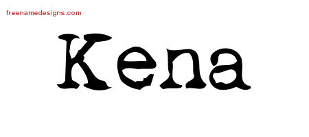 Vintage Writer Name Tattoo Designs Kena Free Lettering