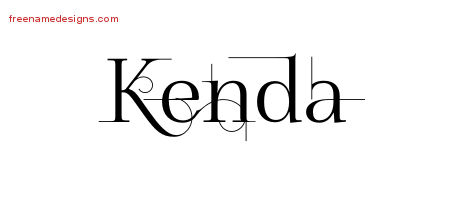 Decorated Name Tattoo Designs Kenda Free