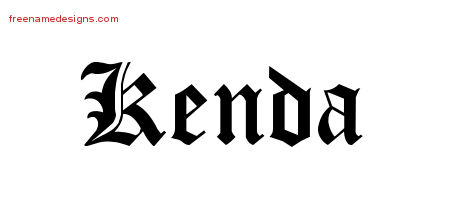 Blackletter Name Tattoo Designs Kenda Graphic Download