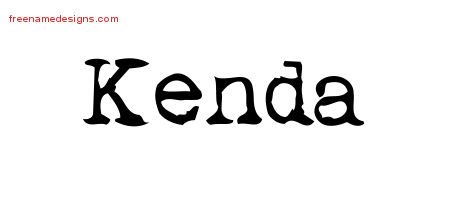 Vintage Writer Name Tattoo Designs Kenda Free Lettering