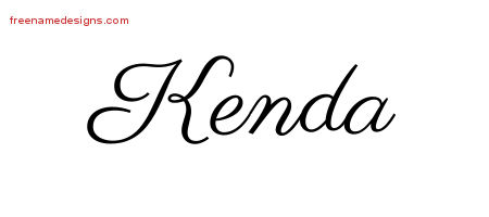 Classic Name Tattoo Designs Kenda Graphic Download