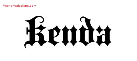 Old English Name Tattoo Designs Kenda Free