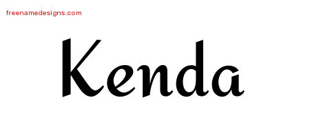Calligraphic Stylish Name Tattoo Designs Kenda Download Free