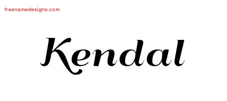 Art Deco Name Tattoo Designs Kendal Printable