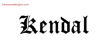 Blackletter Name Tattoo Designs Kendal Graphic Download