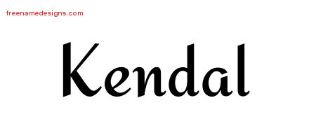 Calligraphic Stylish Name Tattoo Designs Kendal Download Free