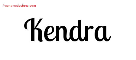 Handwritten Name Tattoo Designs Kendra Free Download