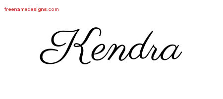Classic Name Tattoo Designs Kendra Graphic Download