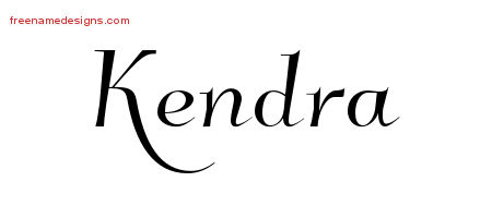 Elegant Name Tattoo Designs Kendra Free Graphic