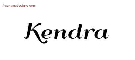 Art Deco Name Tattoo Designs Kendra Printable