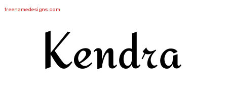 Calligraphic Stylish Name Tattoo Designs Kendra Download Free
