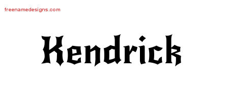 Gothic Name Tattoo Designs Kendrick Download Free