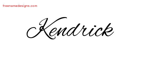 Cursive Name Tattoo Designs Kendrick Free Graphic