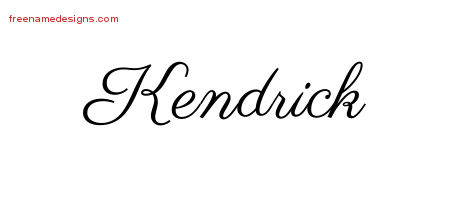 Classic Name Tattoo Designs Kendrick Printable