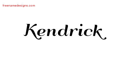 Art Deco Name Tattoo Designs Kendrick Graphic Download