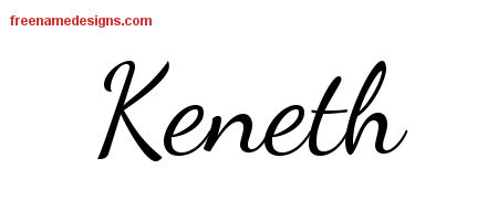 Lively Script Name Tattoo Designs Keneth Free Download