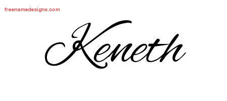 Cursive Name Tattoo Designs Keneth Free Graphic