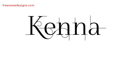 Decorated Name Tattoo Designs Kenna Free