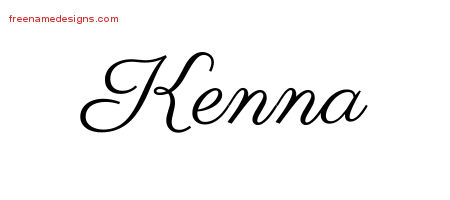 Classic Name Tattoo Designs Kenna Graphic Download