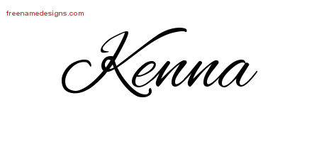 Cursive Name Tattoo Designs Kenna Download Free