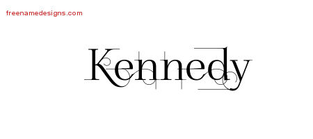 Decorated Name Tattoo Designs Kennedy Free