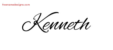 Cursive Name Tattoo Designs Kenneth Free Graphic