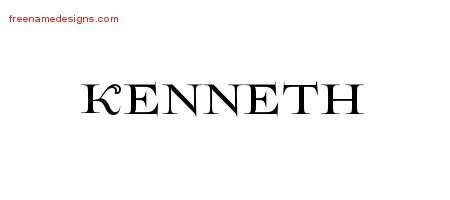 Flourishes Name Tattoo Designs Kenneth Graphic Download