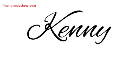 Cursive Name Tattoo Designs Kenny Free Graphic