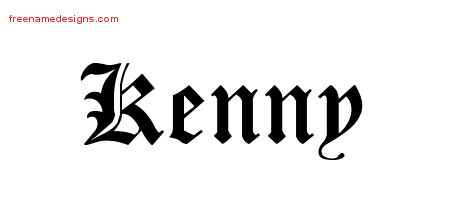 Blackletter Name Tattoo Designs Kenny Printable