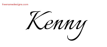 Calligraphic Name Tattoo Designs Kenny Free Graphic