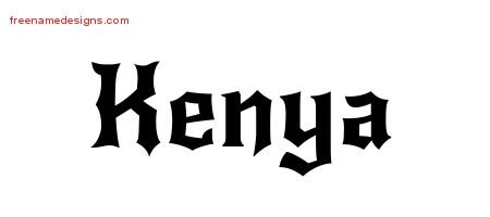 Gothic Name Tattoo Designs Kenya Free Graphic