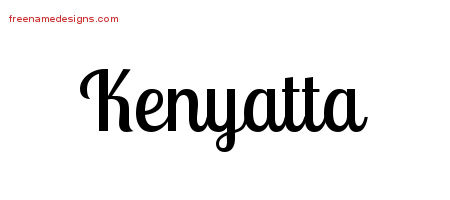 Handwritten Name Tattoo Designs Kenyatta Free Download